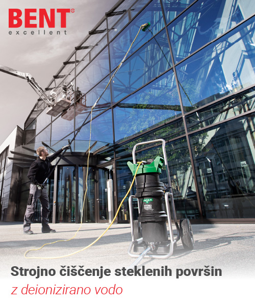 Čiščenje steklenih površin, strojno čiščenje stekel